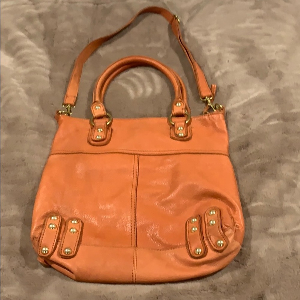 Linea pelle orange leather purse - Picture 4 of 6